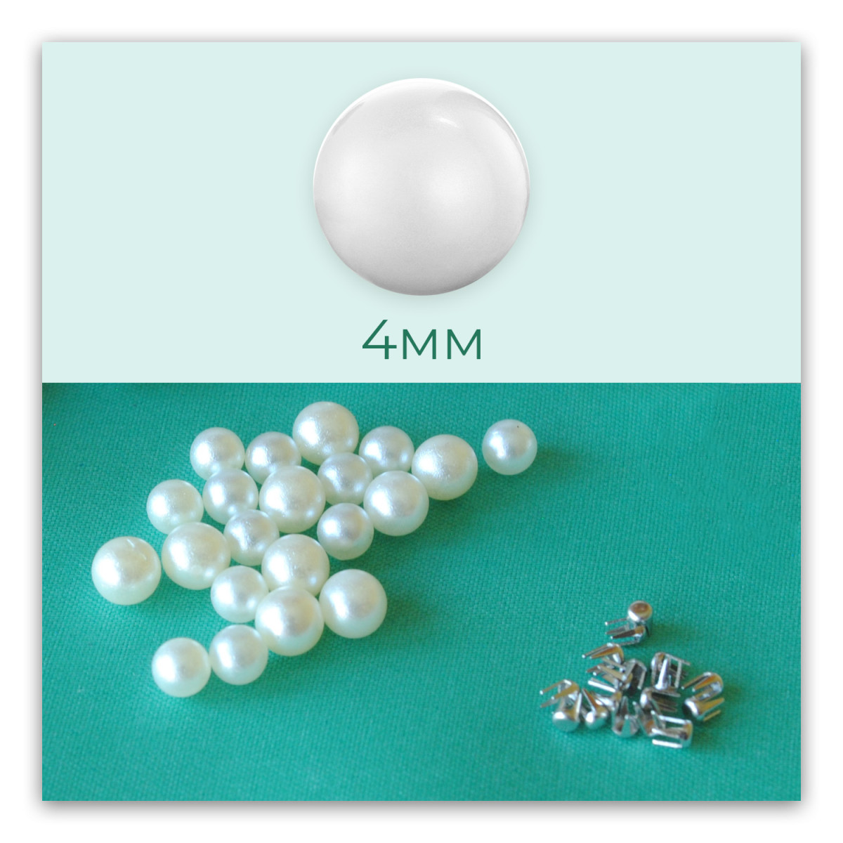 Шивашки перли с нит, 4мм, AY4